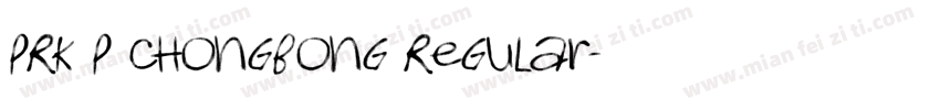 PRK P Chongbong Regular字体转换
